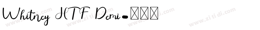 Whitney HTF Demi字体转换
